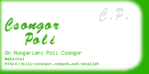 csongor poli business card